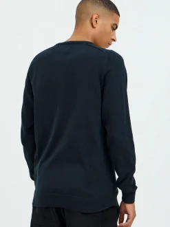 BLEND Herren Strickpullover in schwarz