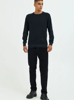 BLEND Herren Strickpullover in schwarz