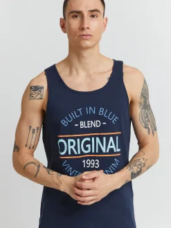 BLEND Herren Tanktop - BHAlvarez in blau