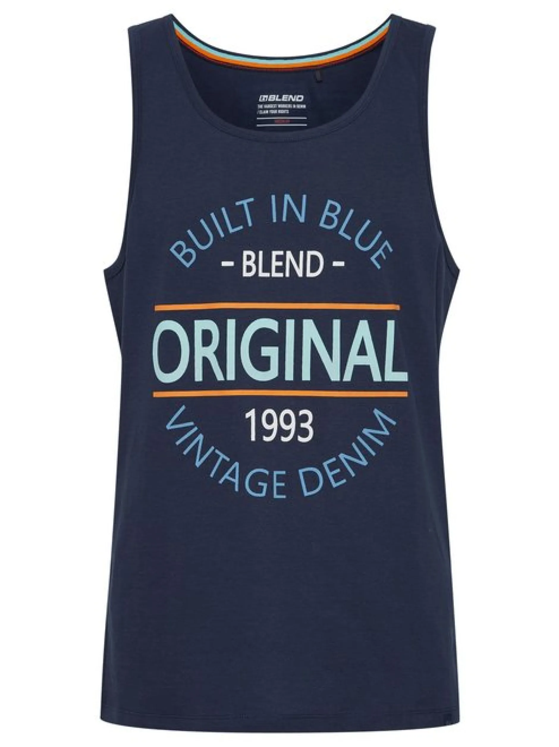 BLEND Herren Tanktop - BHAlvarez in blau
