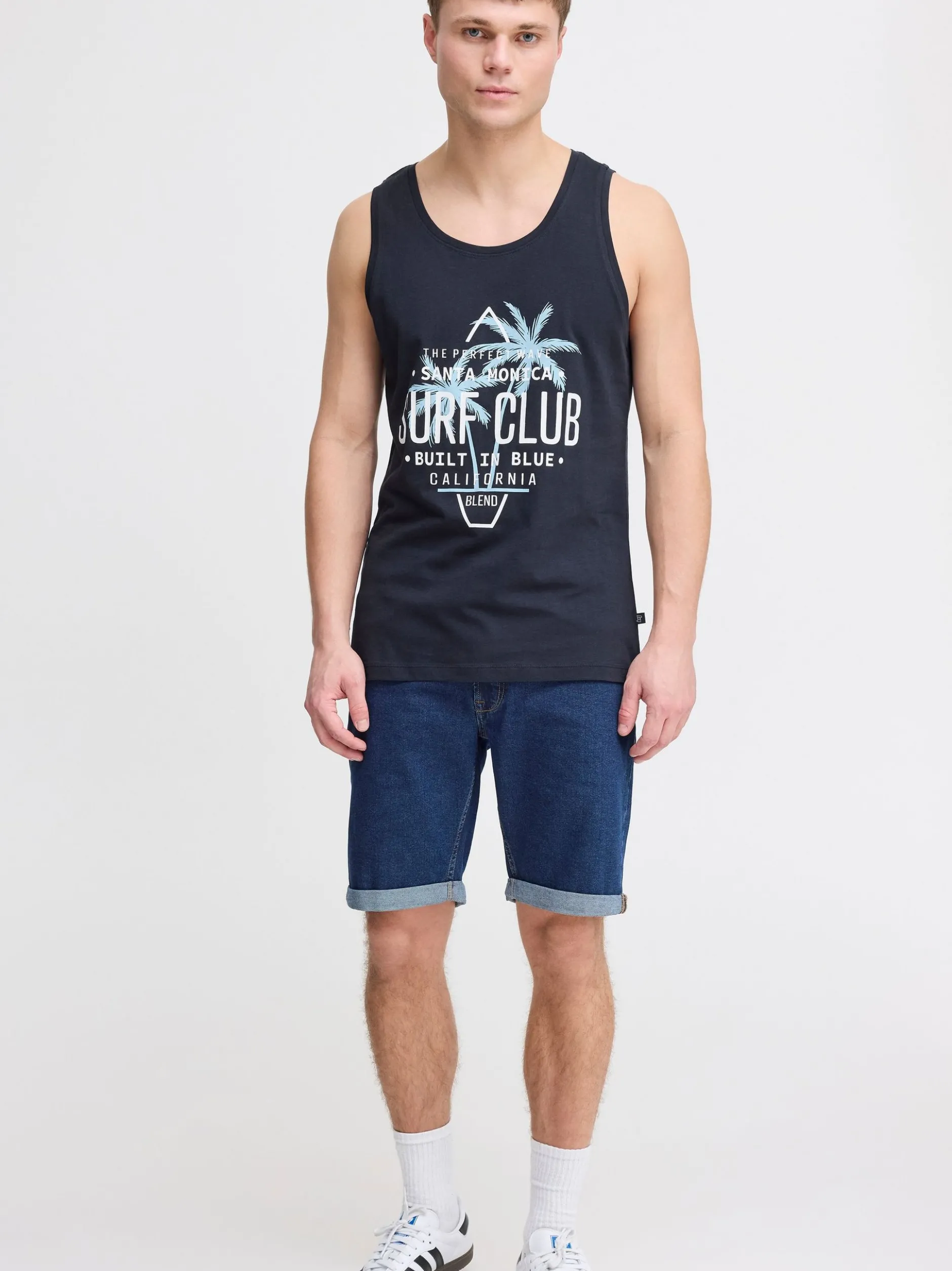BLEND Herren Tanktop - BHCali in blau