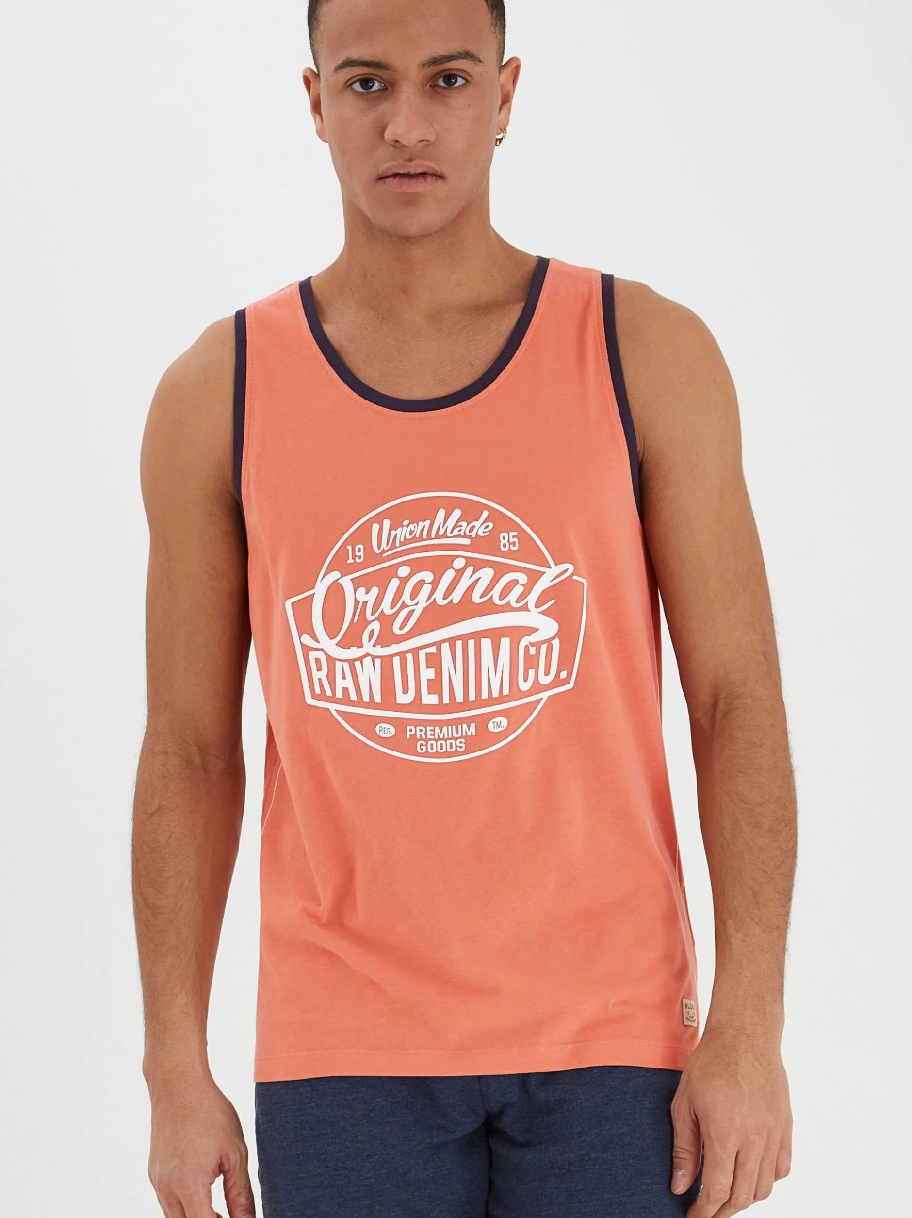 BLEND Herren Tanktop - BHWalex in aprikot