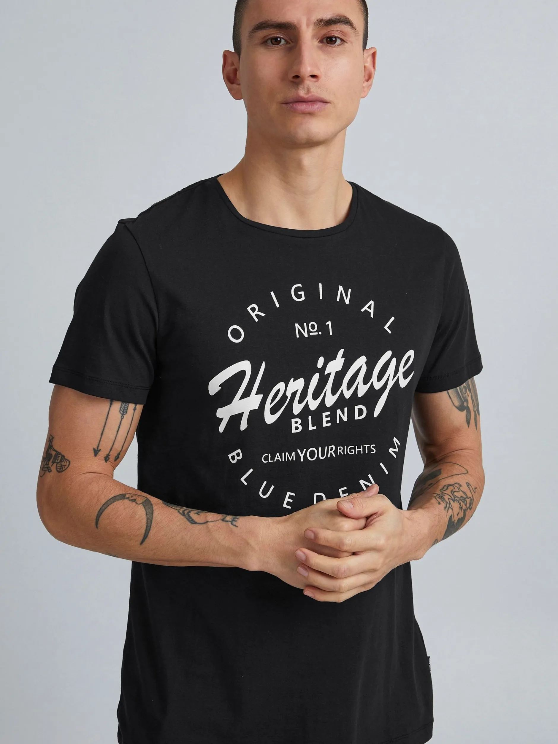 BLEND Herren T-Shirt - BHAbraham in schwarz