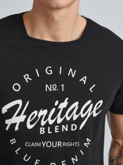 BLEND Herren T-Shirt - BHAbraham in schwarz