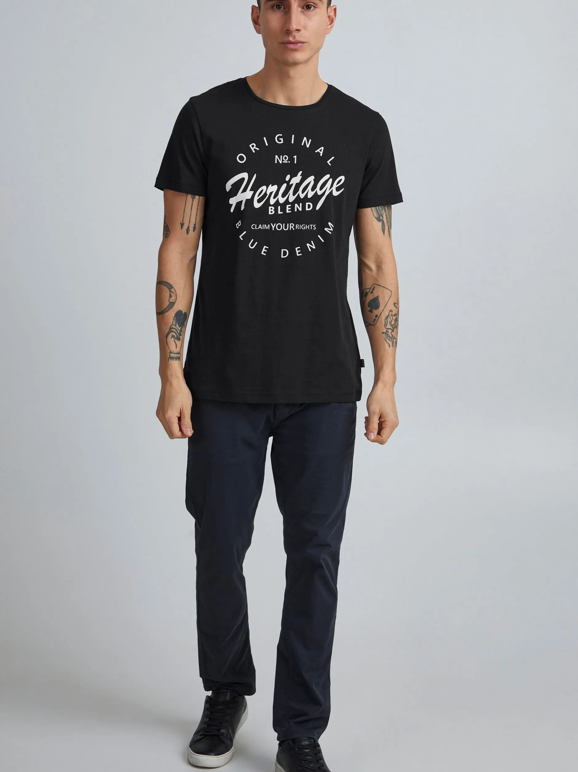 BLEND Herren T-Shirt - BHAbraham in schwarz