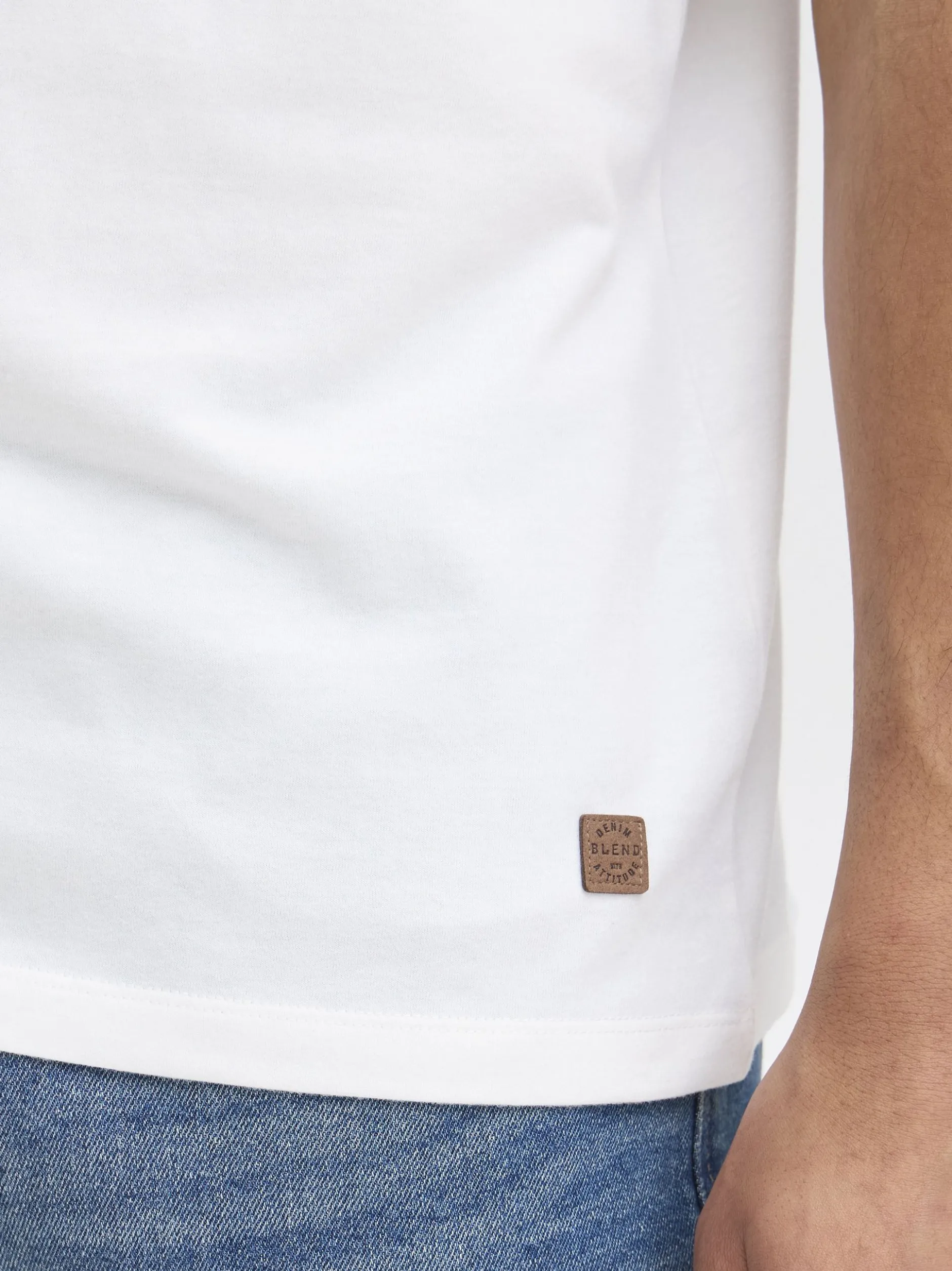 BLEND Herren T-Shirt - BHHoley in weiß