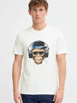 BLEND Herren T-Shirt - BHJavor in weiß