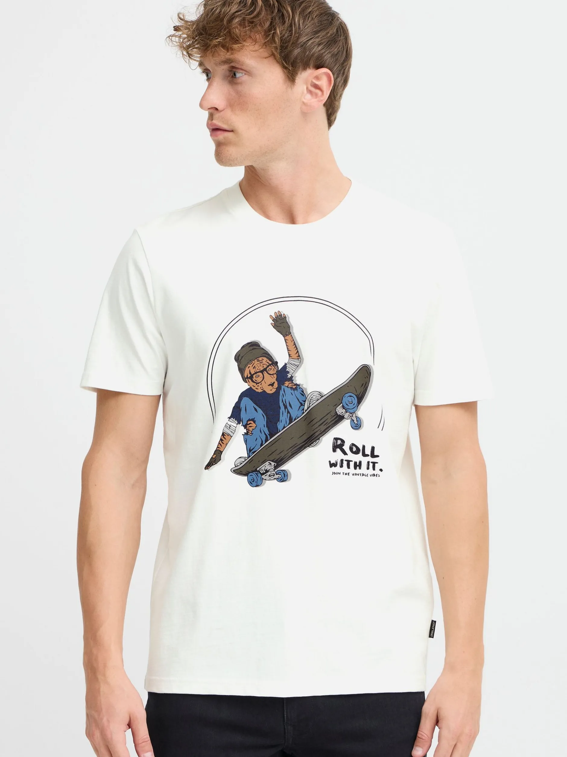 BLEND Herren T-Shirt - BHJavor in weiß