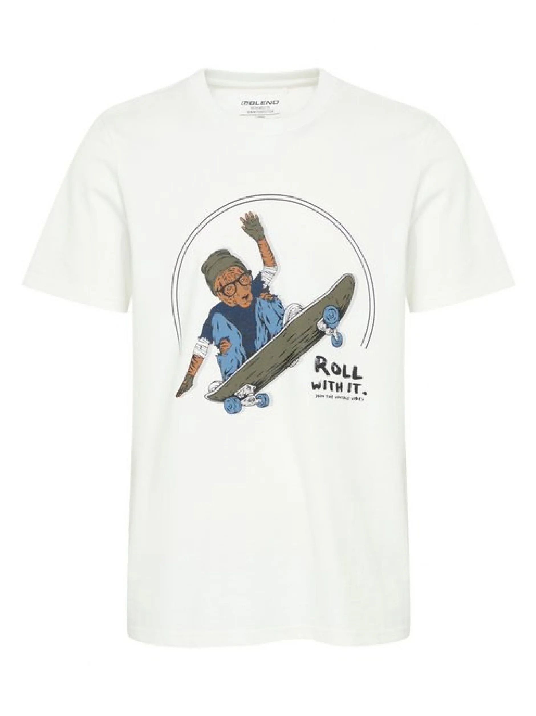 BLEND Herren T-Shirt - BHJavor in weiß