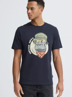 BLEND Herren T-Shirt - BHKurt in schwarz