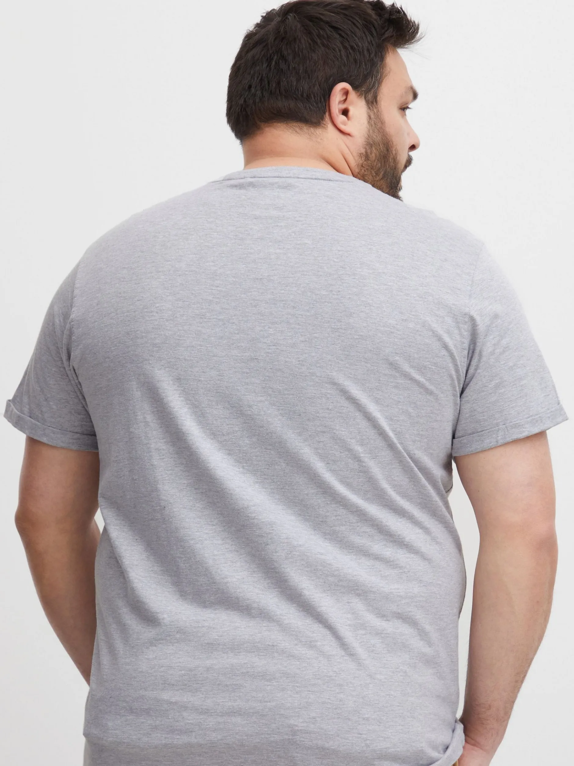 BLEND Herren T-Shirt - BHNASIR Big & Tall in grau