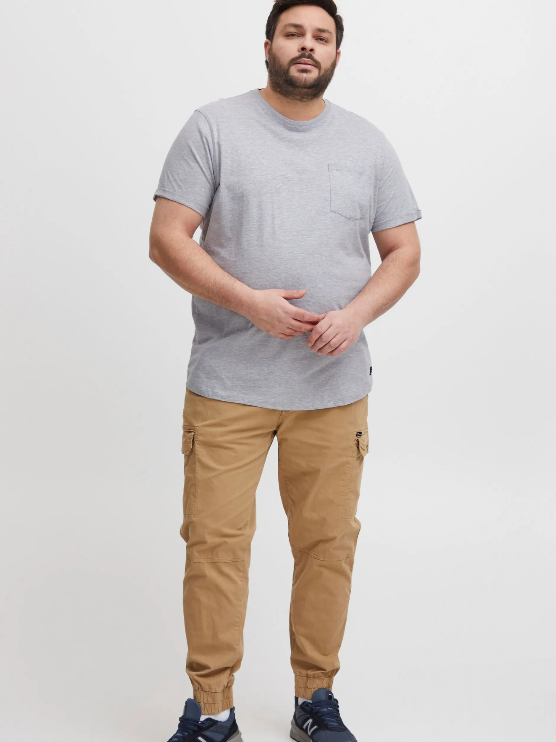 BLEND Herren T-Shirt - BHNASIR Big & Tall in grau