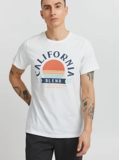 BLEND Herren T-Shirt - BHOrtwin in weiß