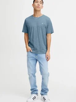 BLEND Herren T-Shirt - BHWilton in blau