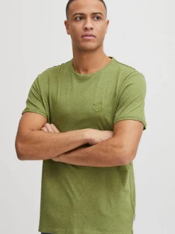 BLEND Herren T-Shirt in grün - Ausschnitt: Rundhals