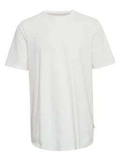 BLEND Herren T-Shirt in weiß - Ausschnitt: Rundhals
