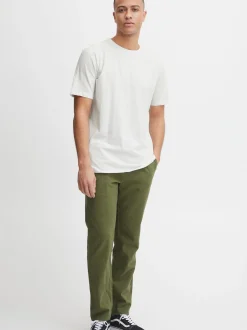 BLEND Herren T-Shirt in weiß - Ausschnitt: Rundhals