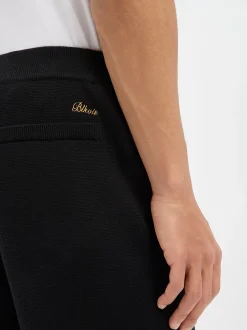 BLKVIS Herren Strickhose mit Woll-Anteil in schwarz