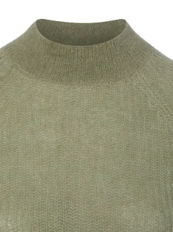 BOSS Damen Strickshirt - Fewe in schilf - Ärmel: Halbarm