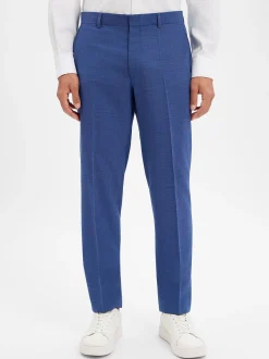 BOSS Herren Baukasten-Hose mit Schurwolle - Leon in blau