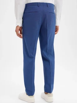 BOSS Herren Baukasten-Hose mit Schurwolle - Leon in blau