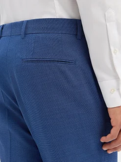 BOSS Herren Baukasten-Hose mit Schurwolle - Leon in blau