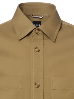 BOSS Herren Overshirt - Owen in oliv - Ausschnitt: Kent