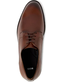 BOSS Herren Schnürschuhe aus Leder - Tayil in nougat