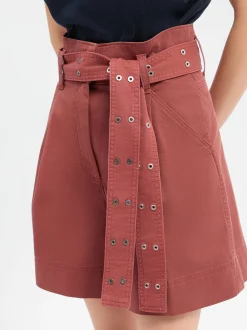 BOSS Orange Damen Shorts in kastanie - Länge: kurz