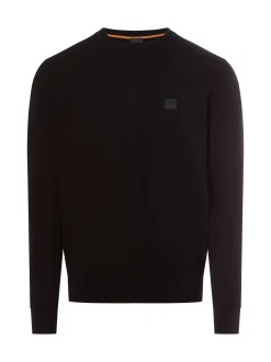 BOSS Orange Herren Strickpullover mit Cashmere-Anteil - Kanovano in schwarz