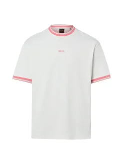 BOSS Orange Herren T-Shirt - Blocks in ecru koralle