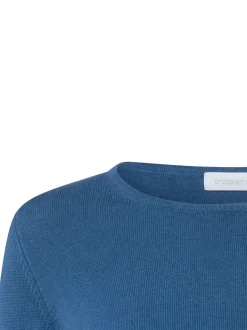 brookshire Damen Strick-Langarmshirt in blau