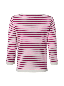 brookshire Damen Strickpullover in pink weiß