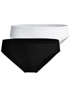 Calida Damen Slip im 2er-Pack in schwarz weiß