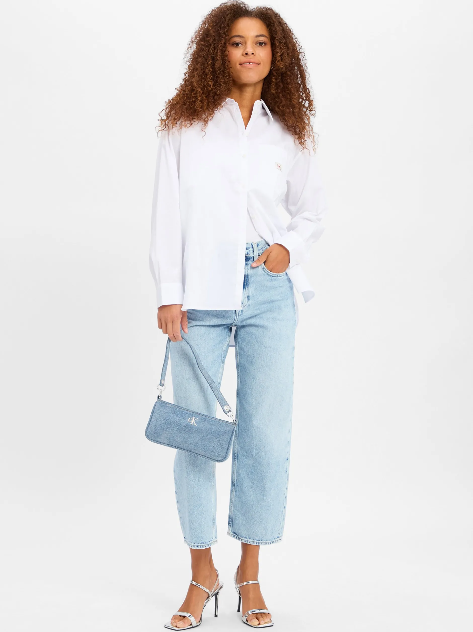 Calvin Klein Jeans Damen Barrel Fit Jeans in bleached