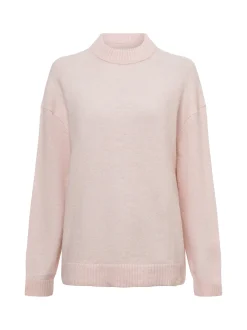 Calvin Klein Jeans Damen Strickpullover mit Alpaka Anteil in hellgrau
