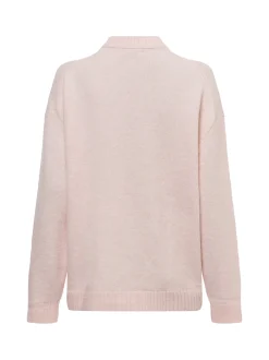 Calvin Klein Jeans Damen Strickpullover mit Alpaka Anteil in hellgrau