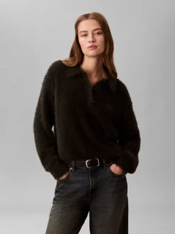 Calvin Klein Jeans Damen Strickpullover in anthrazit