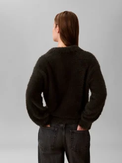 Calvin Klein Jeans Damen Strickpullover in anthrazit