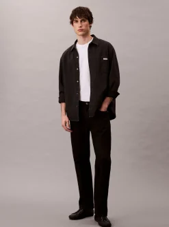 Calvin Klein Jeans Herren Jeanshemd in schwarz