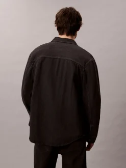 Calvin Klein Jeans Herren Jeanshemd in schwarz