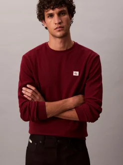 Calvin Klein Jeans Herren Langarmshirt in bordeaux