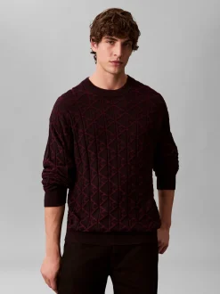 Calvin Klein Jeans Herren Strickpullover in schwarz