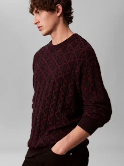 Calvin Klein Jeans Herren Strickpullover in schwarz