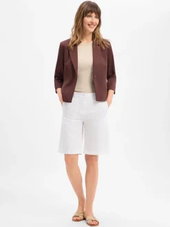 Cambio Damen Bermuda - Stella in weiß - Länge: mittel