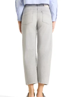 Cambio Damen Jeans - Ocean in hellgrau - Länge: verkürzt