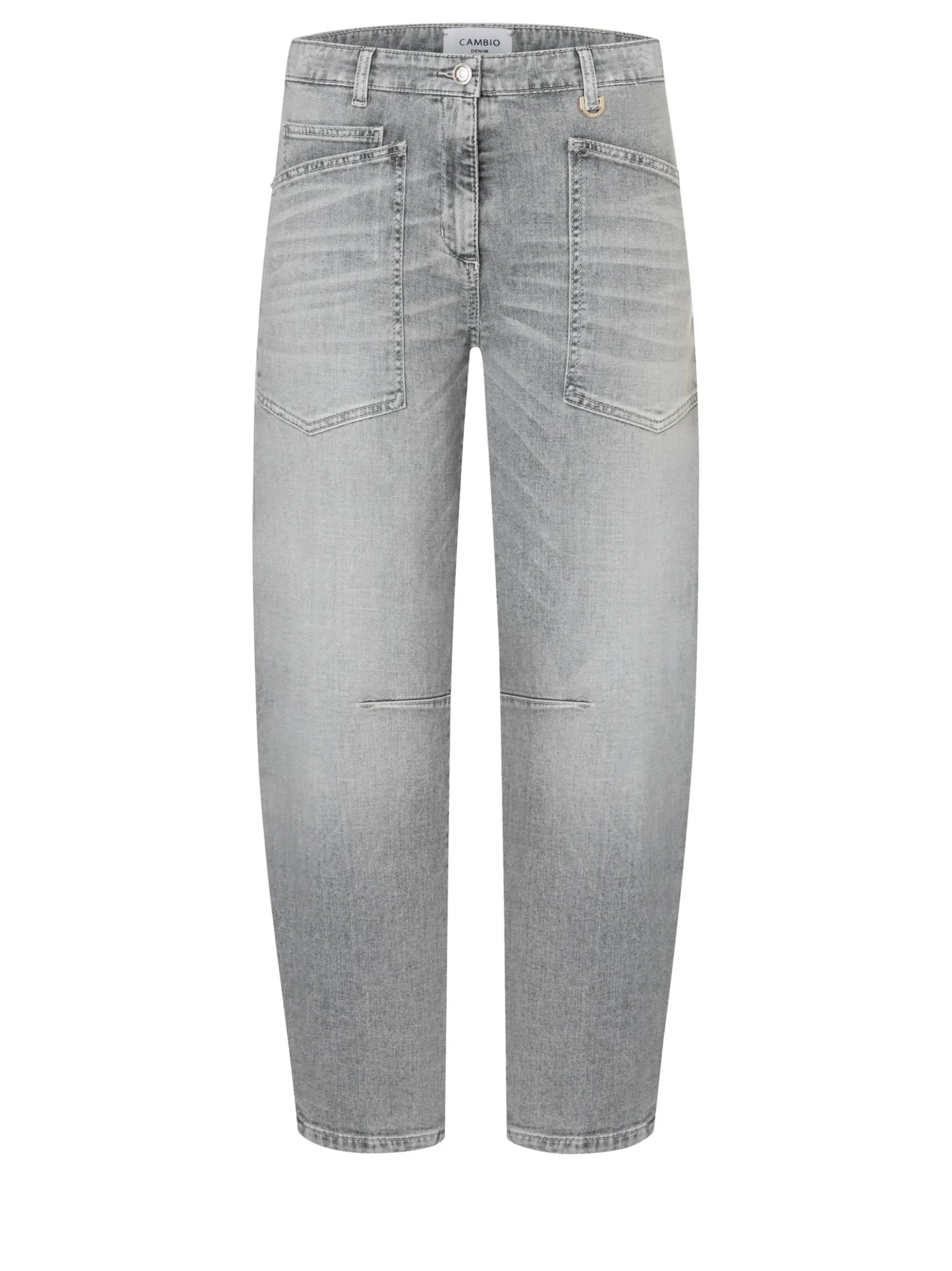 Cambio Damen Jeans - Ocean in hellgrau - Länge: verkürzt