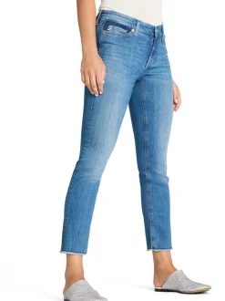 Cambio Damen Jeans - Piper Cropped in light stone