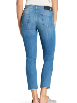 Cambio Damen Jeans - Piper Cropped in light stone