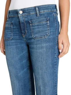 Cambio Damen Jeans - Tess Pocket in medium stone